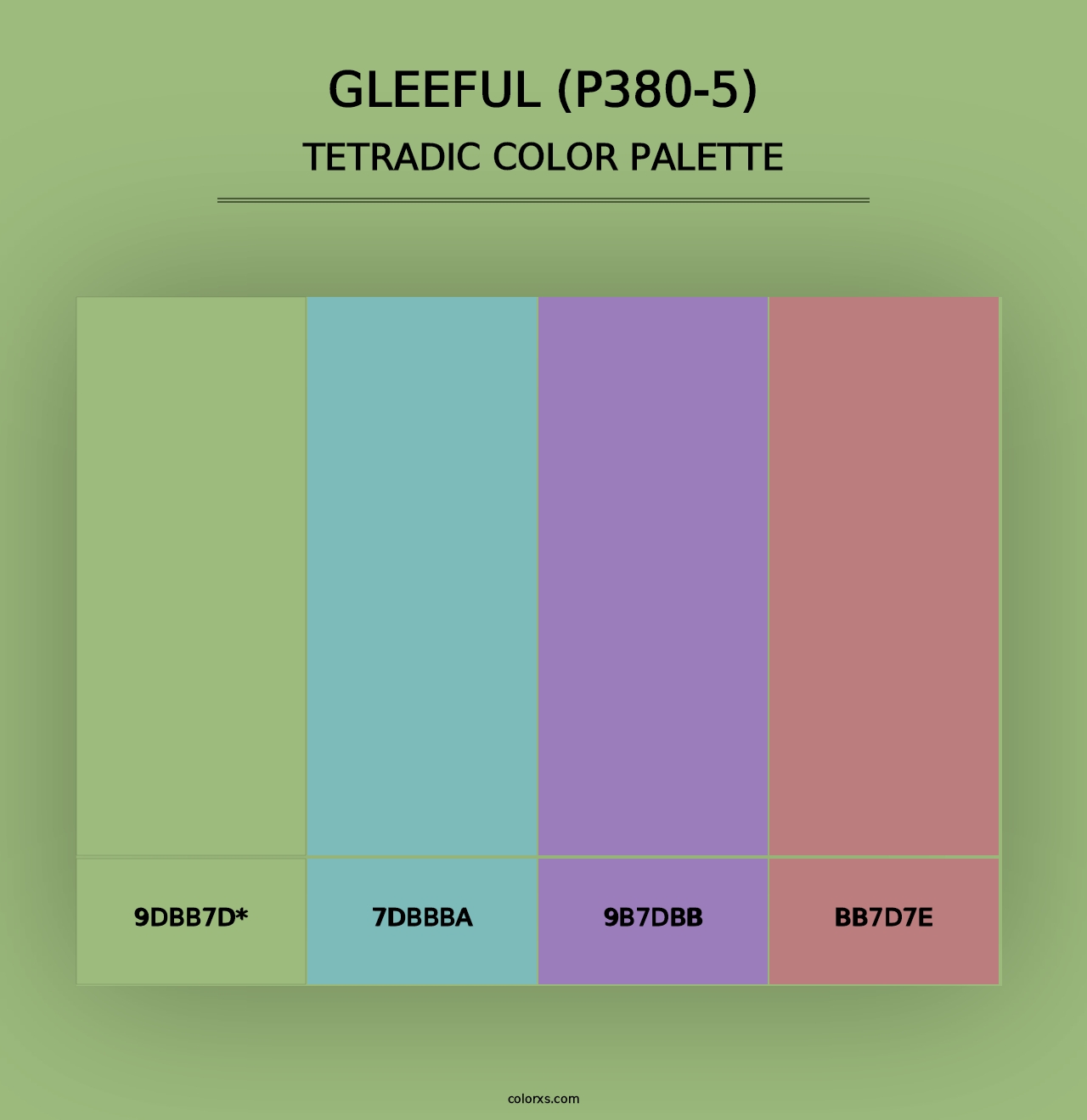 Gleeful (P380-5) - Tetradic Color Palette