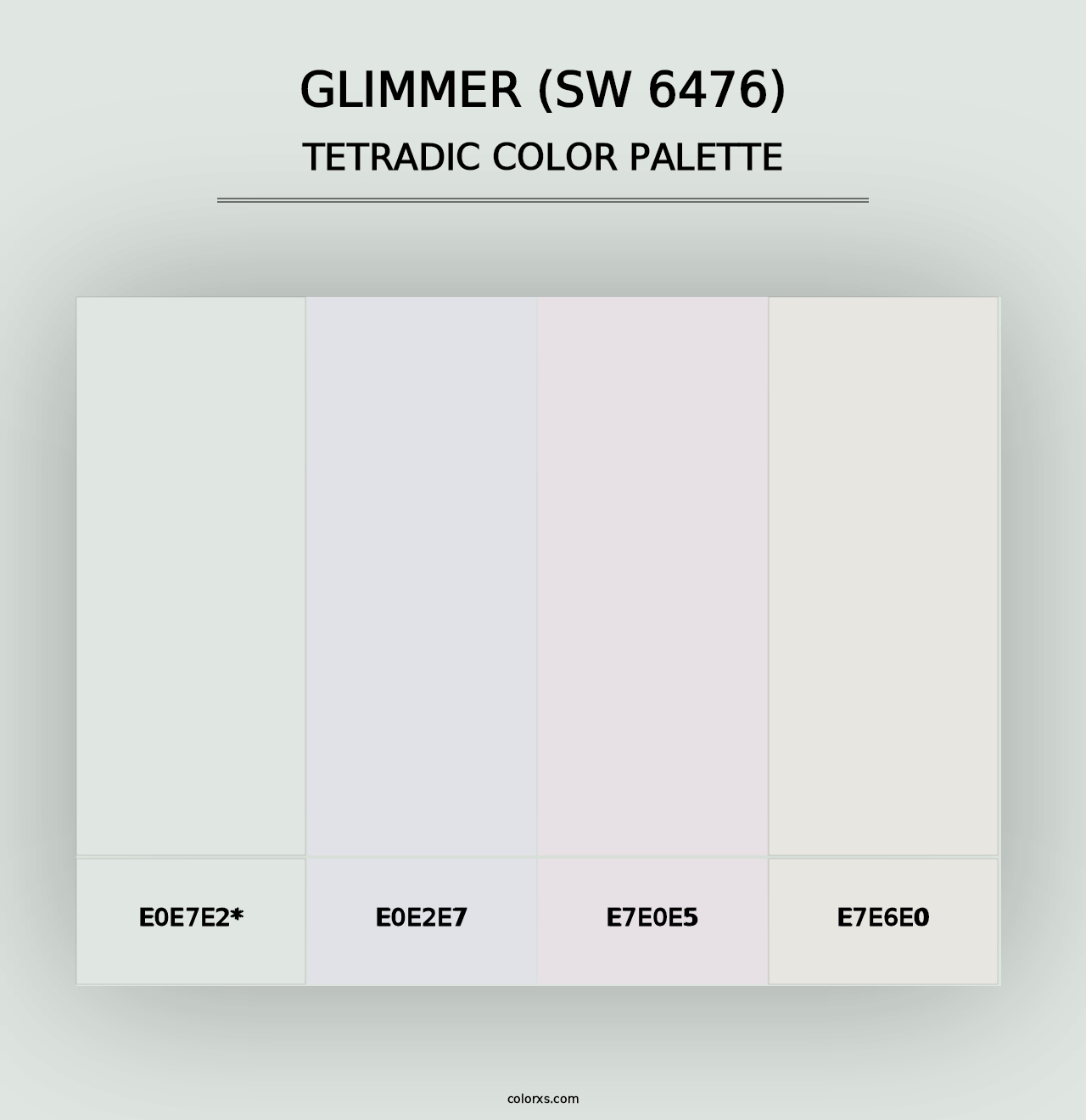 Glimmer (SW 6476) - Tetradic Color Palette