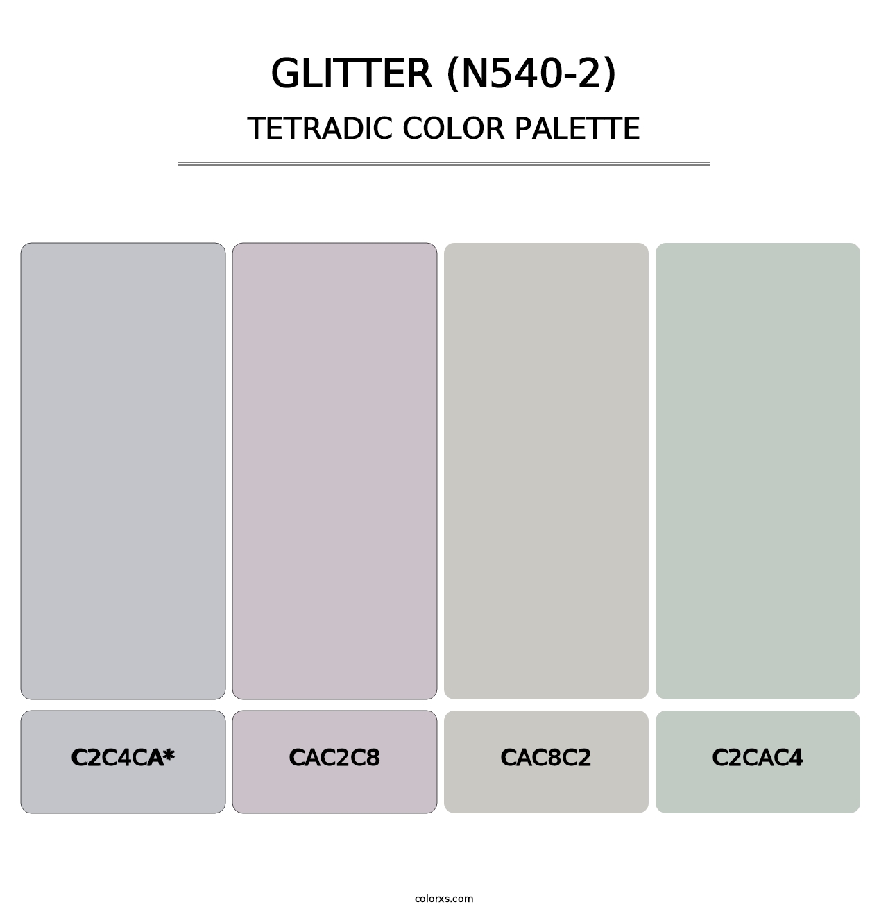 Glitter (N540-2) - Tetradic Color Palette