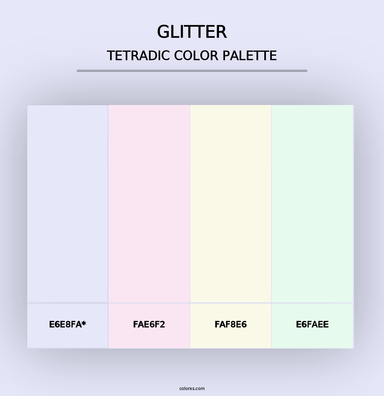 Glitter - Tetradic Color Palette