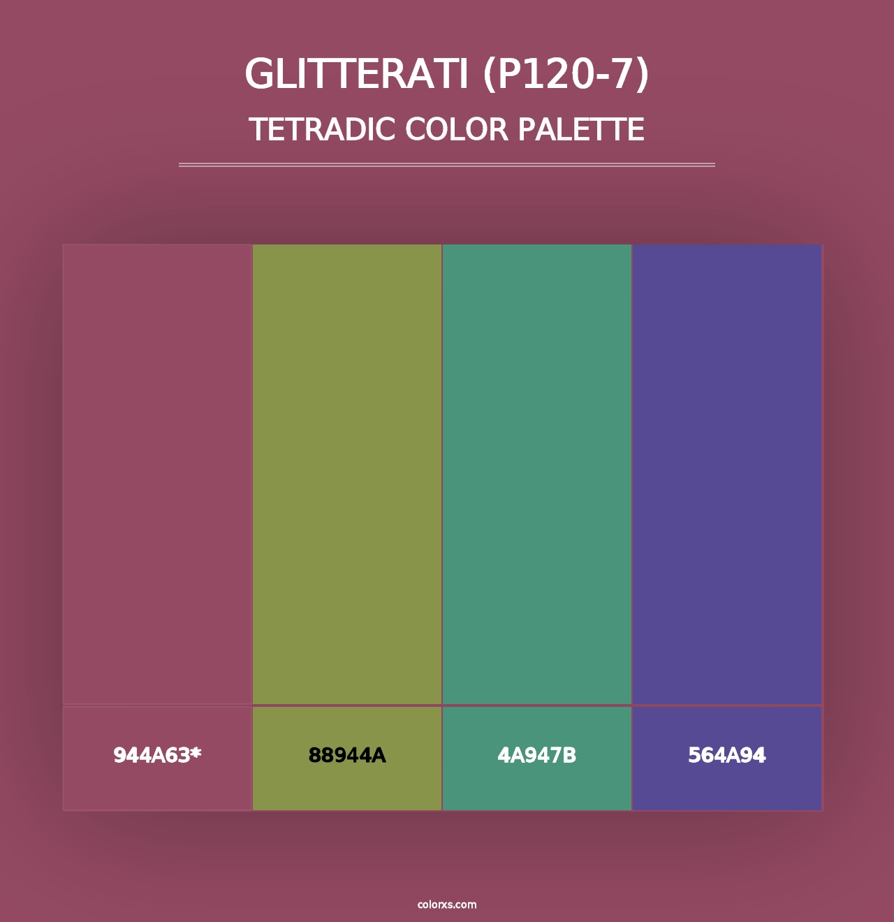 Glitterati (P120-7) - Tetradic Color Palette