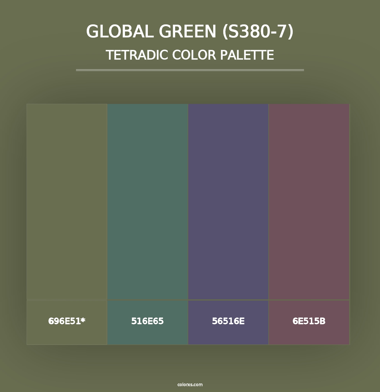 Global Green (S380-7) - Tetradic Color Palette