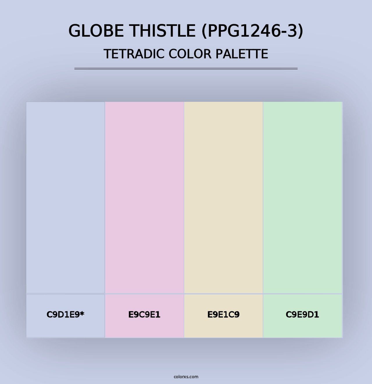 Globe Thistle (PPG1246-3) - Tetradic Color Palette