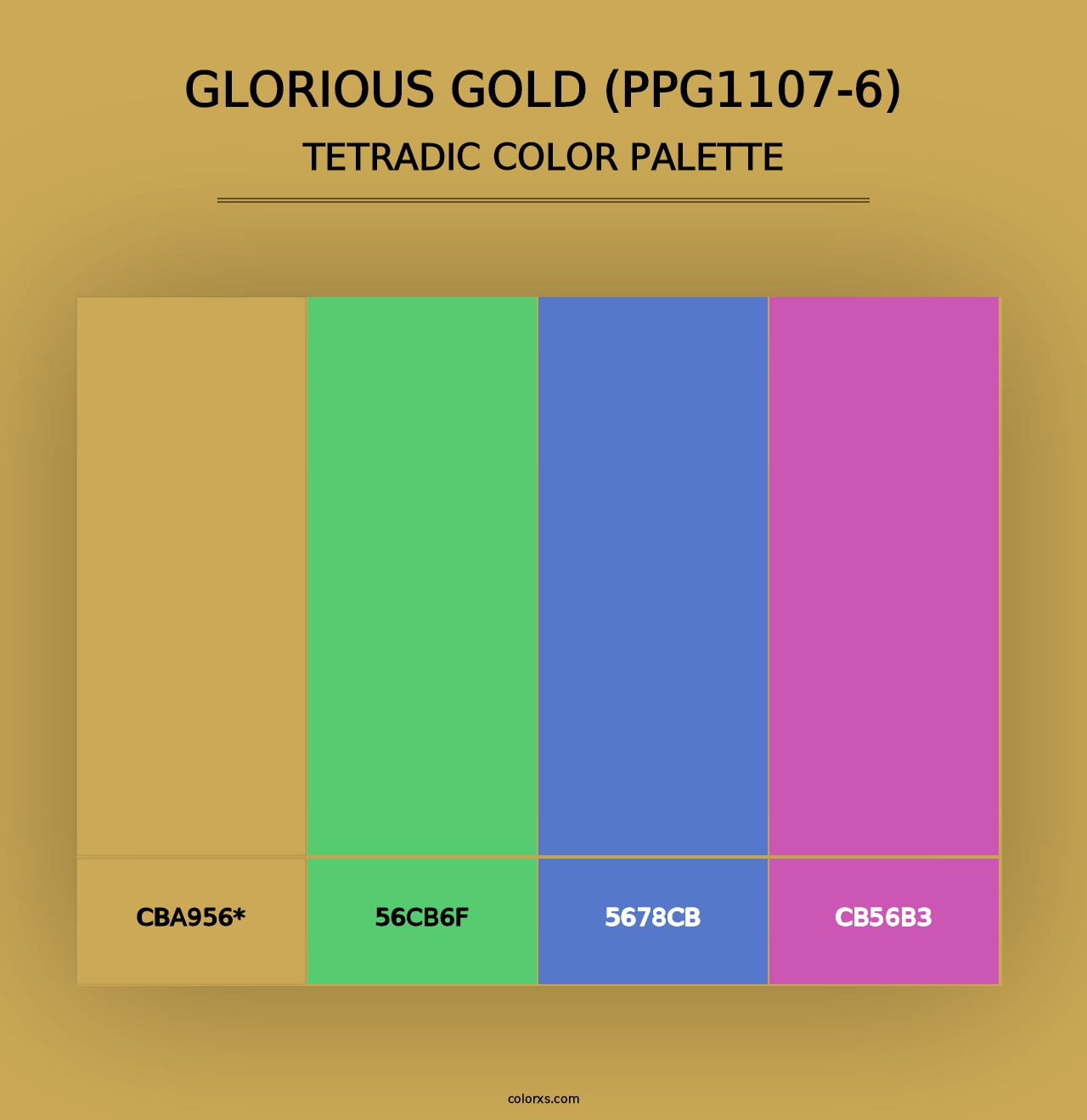 Glorious Gold (PPG1107-6) - Tetradic Color Palette