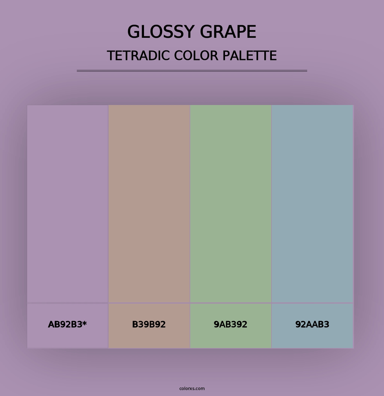 Glossy Grape - Tetradic Color Palette