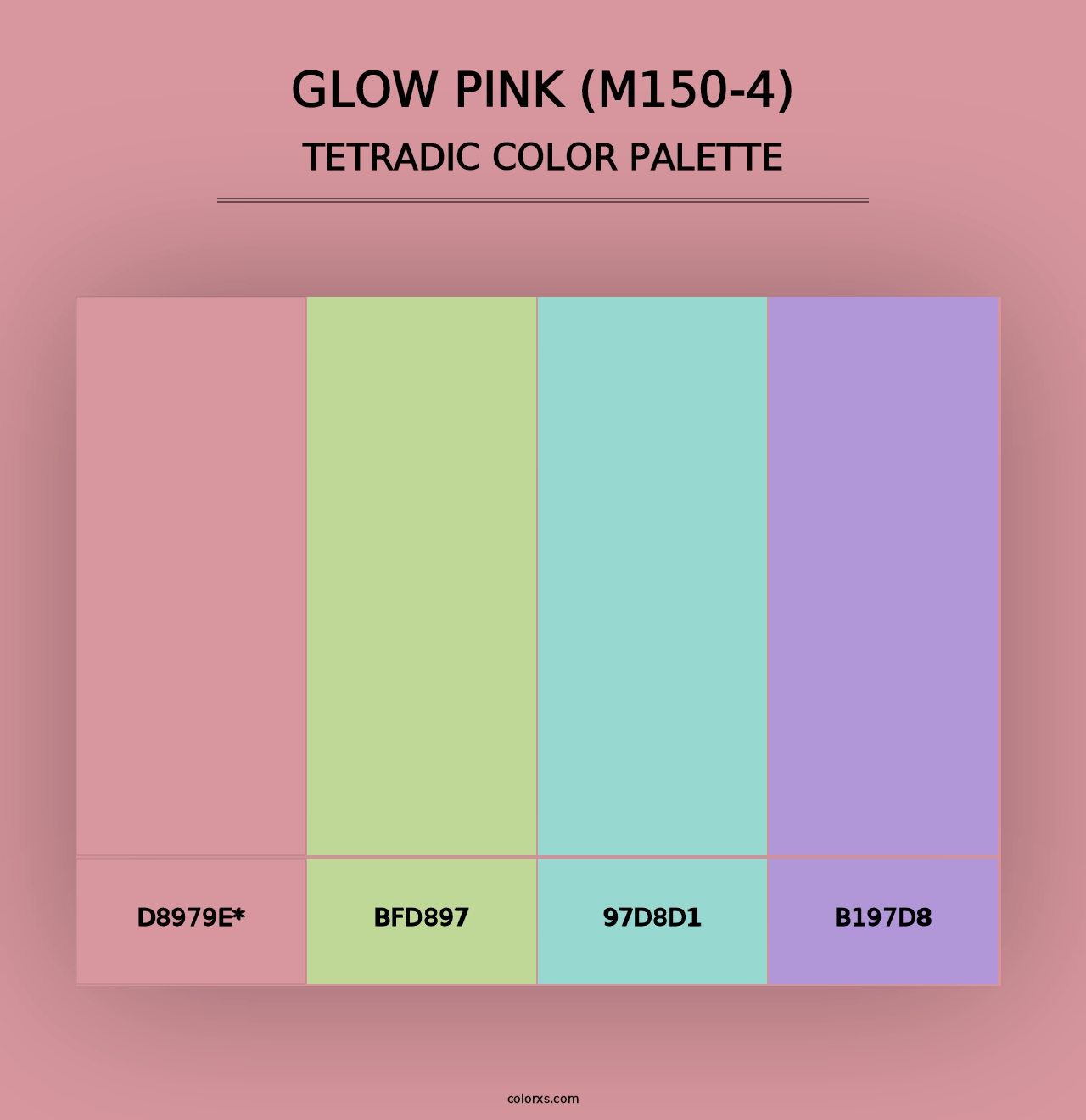 Glow Pink (M150-4) - Tetradic Color Palette