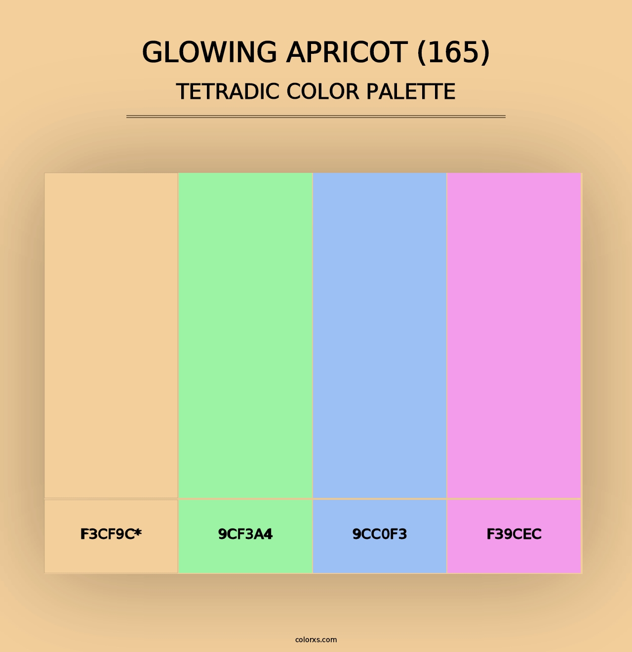 Glowing Apricot (165) - Tetradic Color Palette