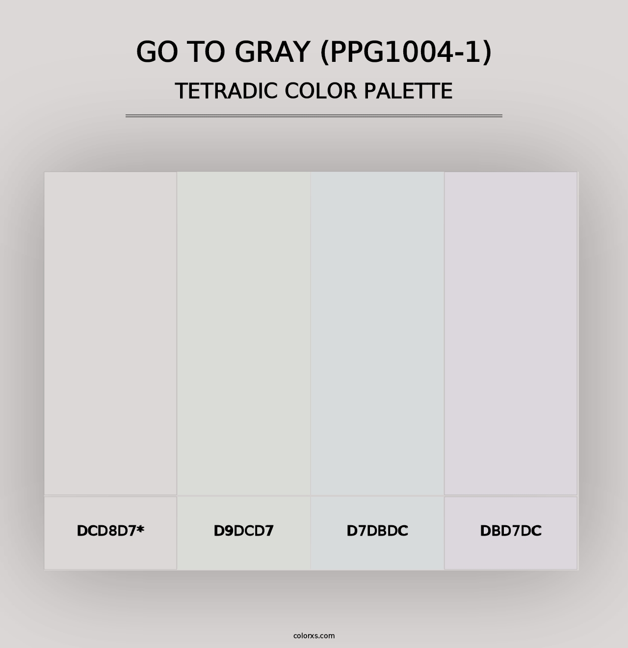 Go To Gray (PPG1004-1) - Tetradic Color Palette