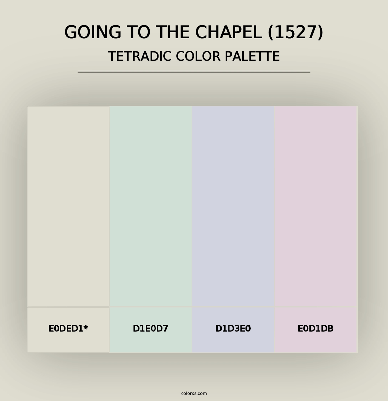 Going to the Chapel (1527) - Tetradic Color Palette