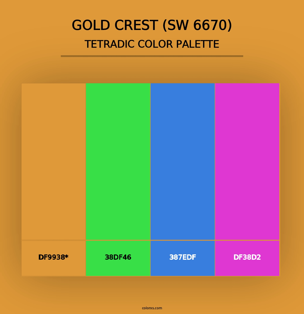 Gold Crest (SW 6670) - Tetradic Color Palette