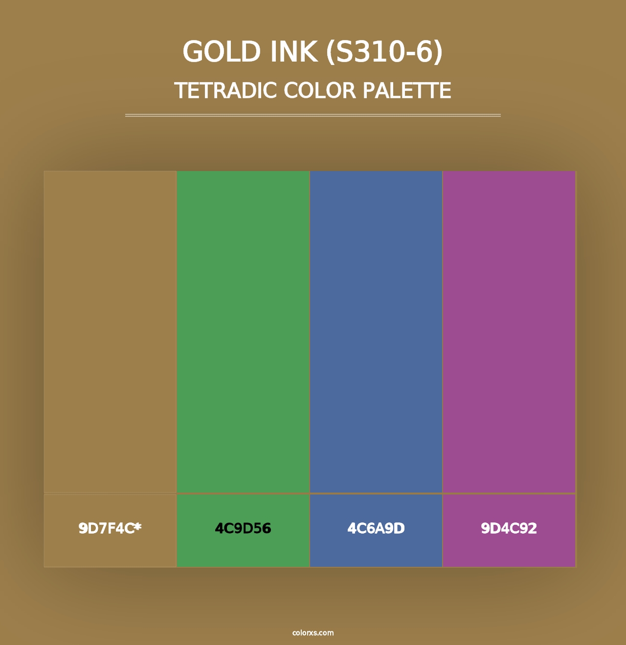 Gold Ink (S310-6) - Tetradic Color Palette