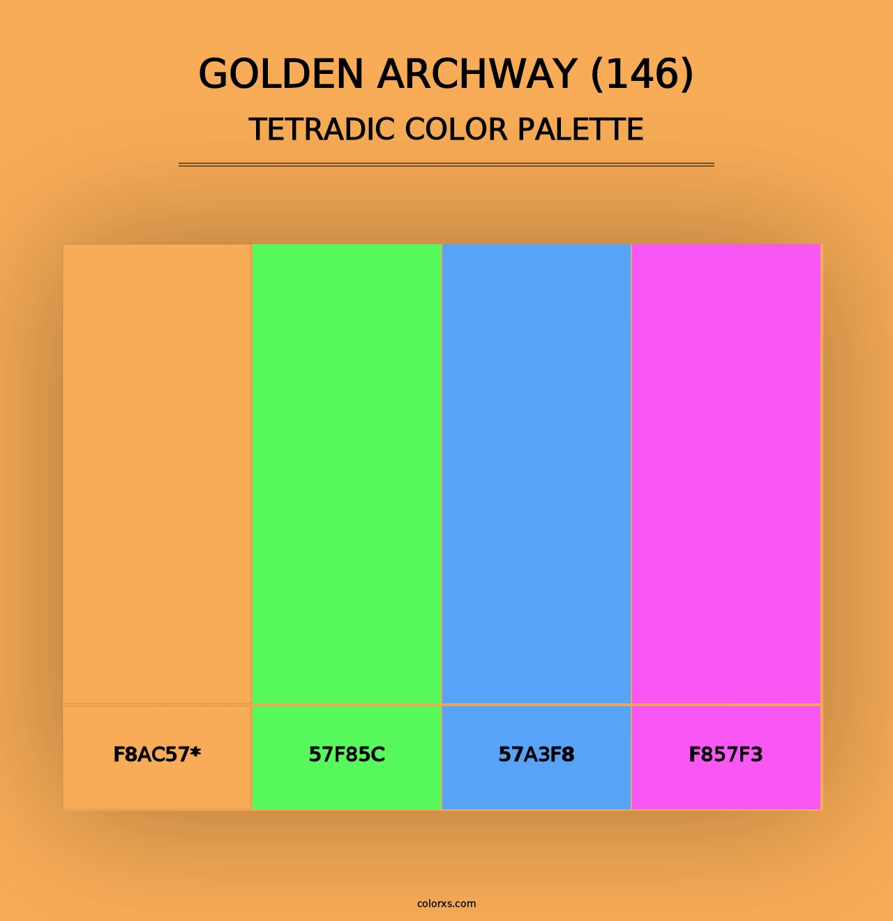 Golden Archway (146) - Tetradic Color Palette