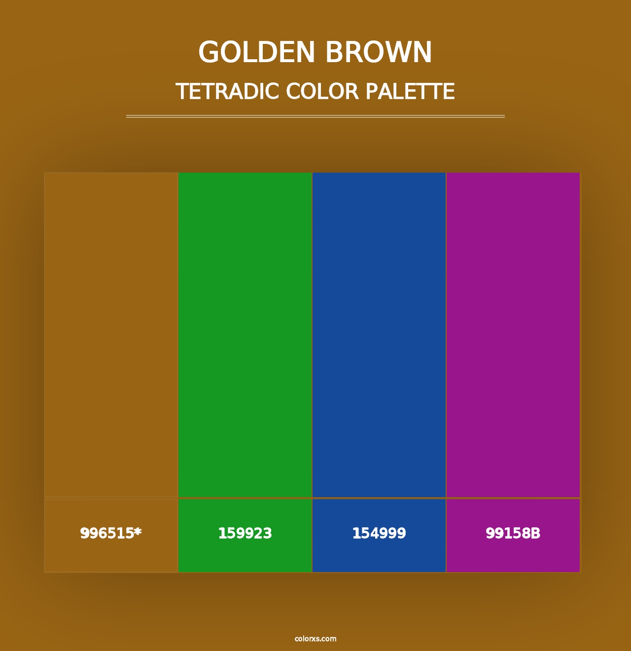 Golden brown - Tetradic Color Palette