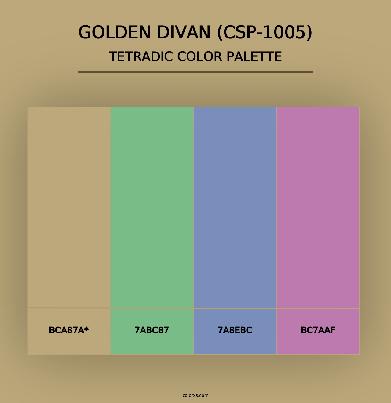 Golden Divan (CSP-1005) - Tetradic Color Palette