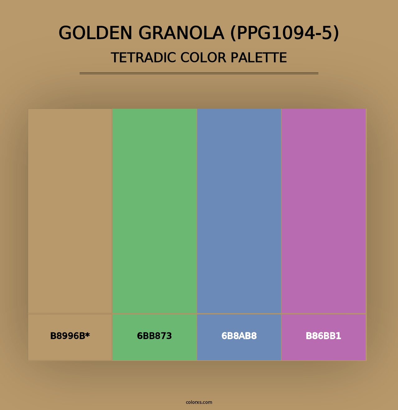 Golden Granola (PPG1094-5) - Tetradic Color Palette