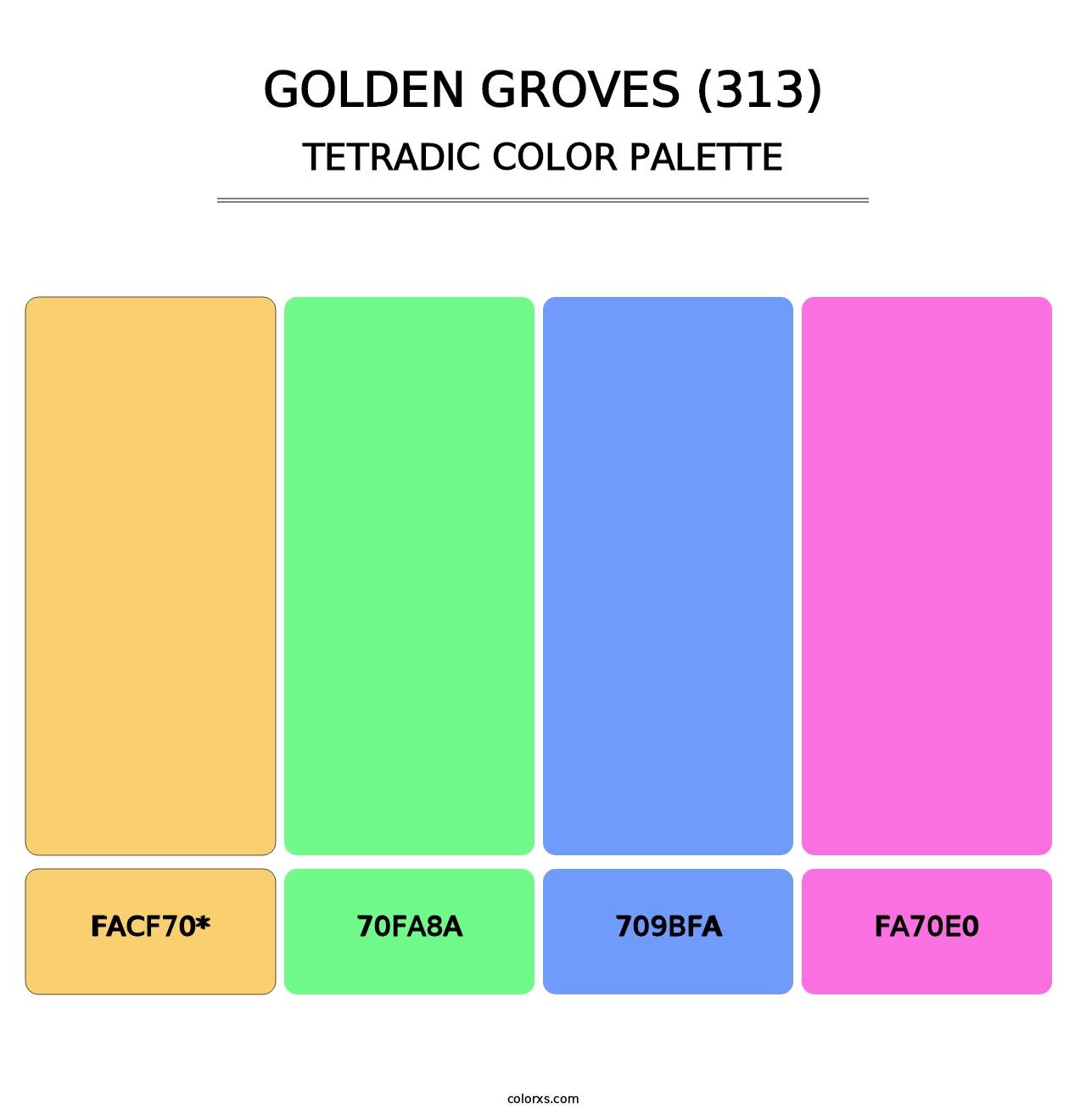 Golden Groves (313) - Tetradic Color Palette