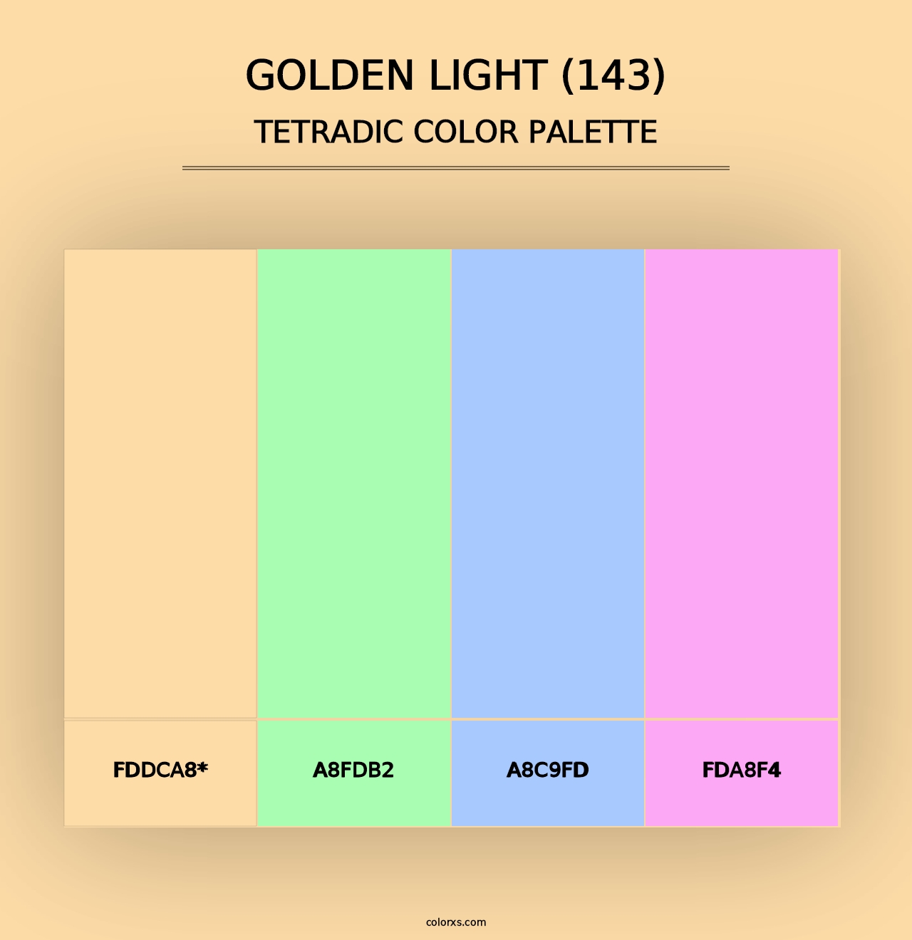 Golden Light (143) - Tetradic Color Palette