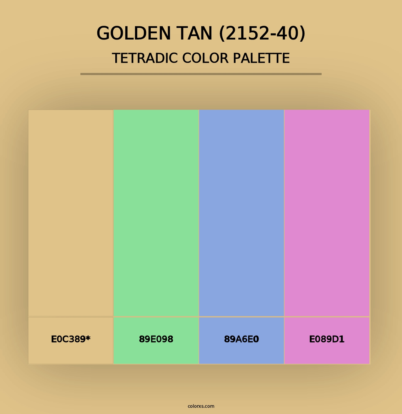 Golden Tan (2152-40) - Tetradic Color Palette