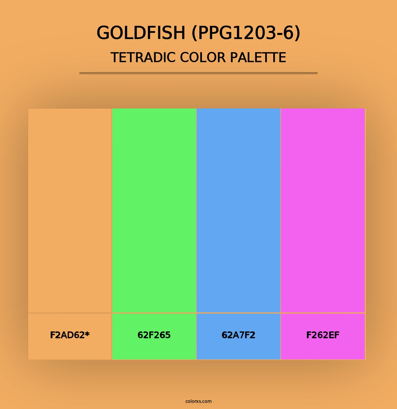 Goldfish (PPG1203-6) - Tetradic Color Palette