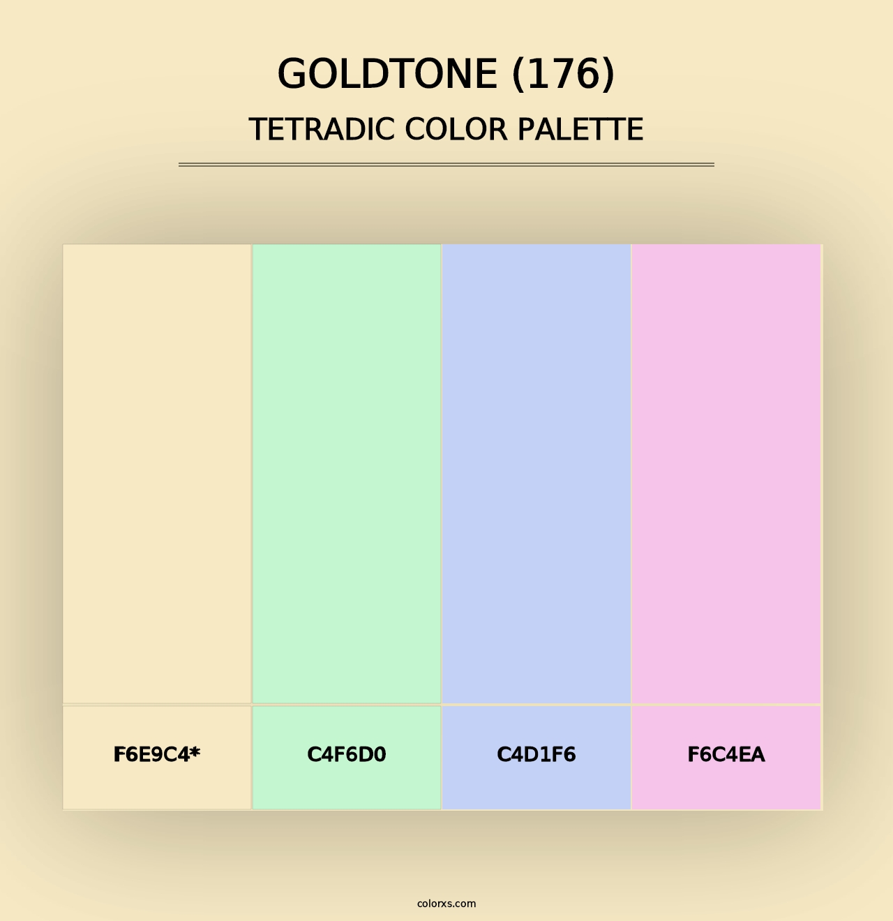 Goldtone (176) - Tetradic Color Palette