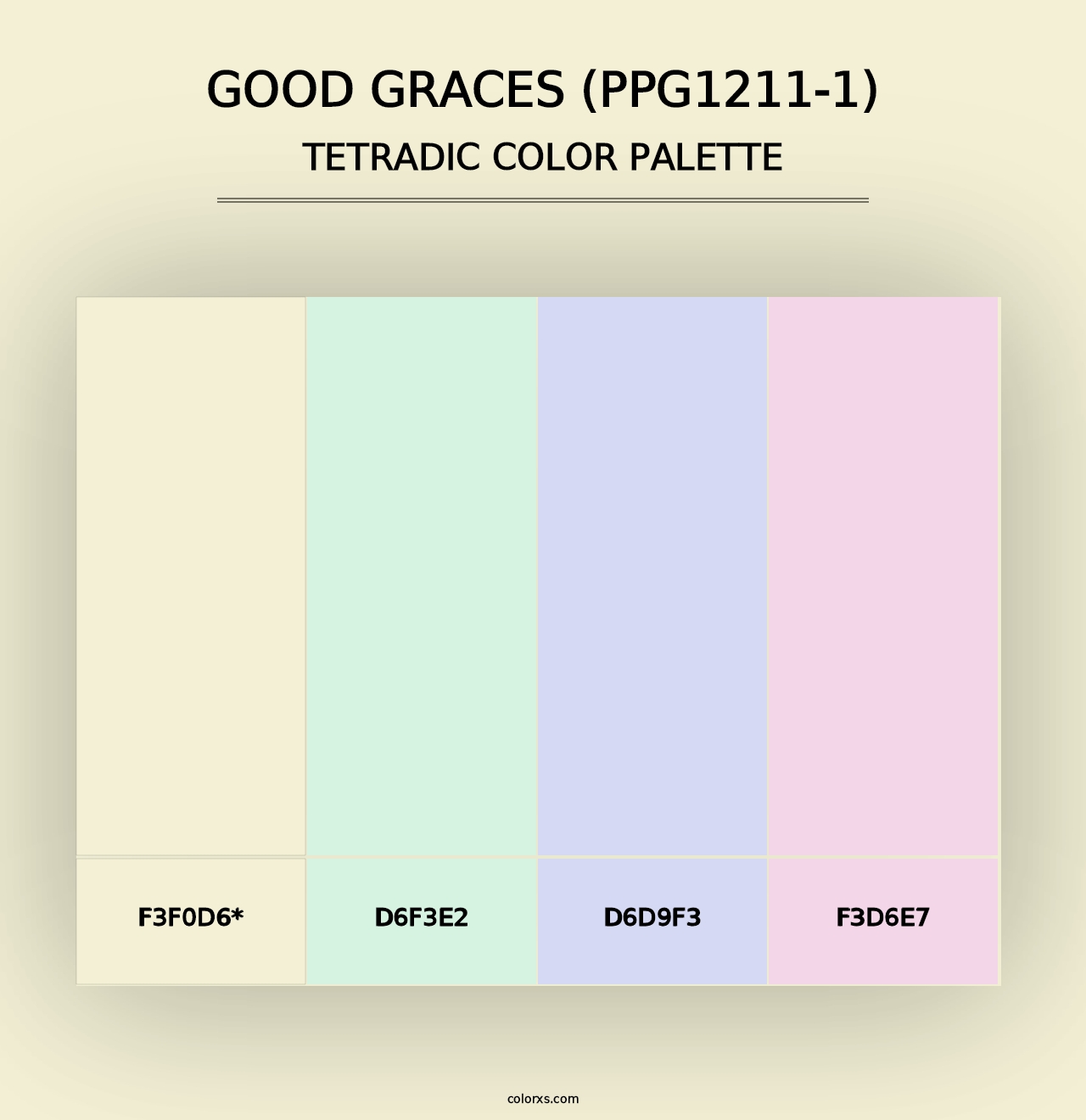 Good Graces (PPG1211-1) - Tetradic Color Palette