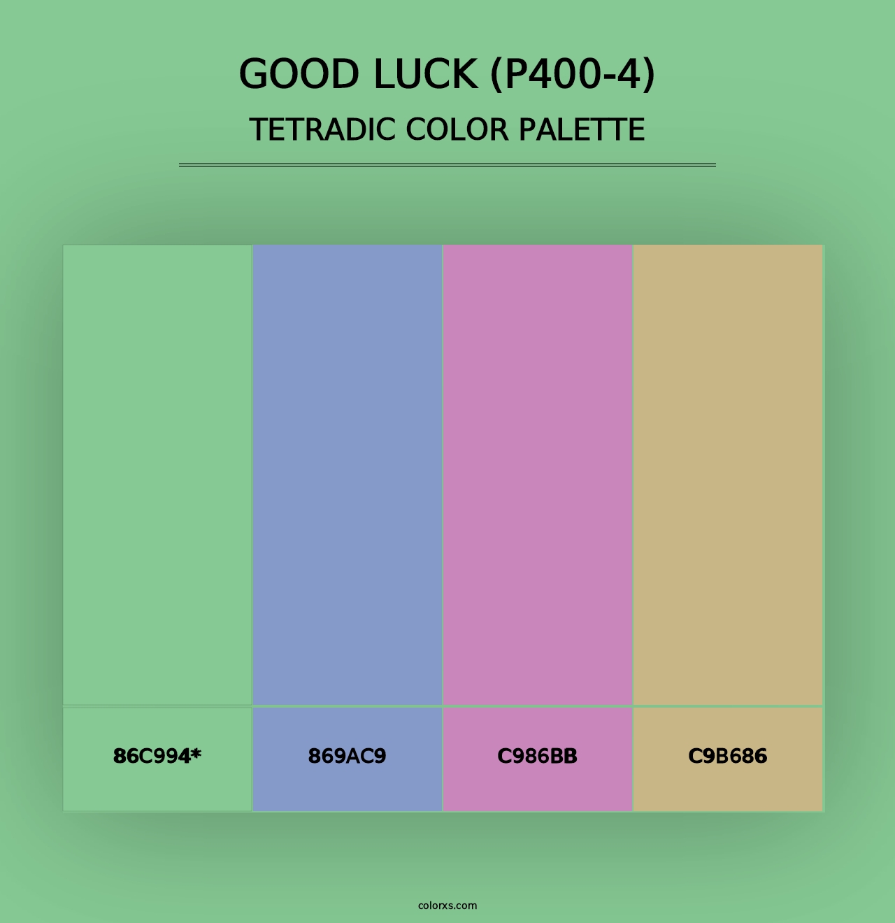 Good Luck (P400-4) - Tetradic Color Palette