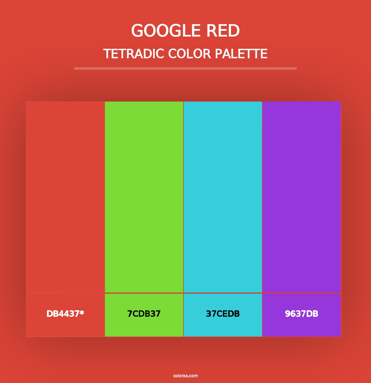 Google Red - Tetradic Color Palette