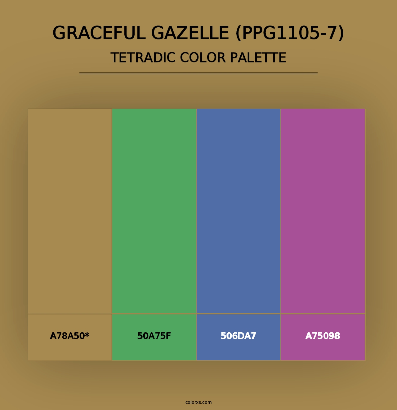 Graceful Gazelle (PPG1105-7) - Tetradic Color Palette