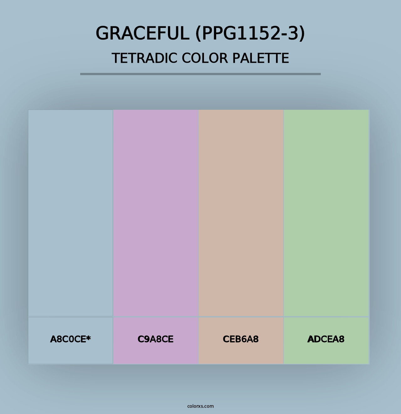 Graceful (PPG1152-3) - Tetradic Color Palette