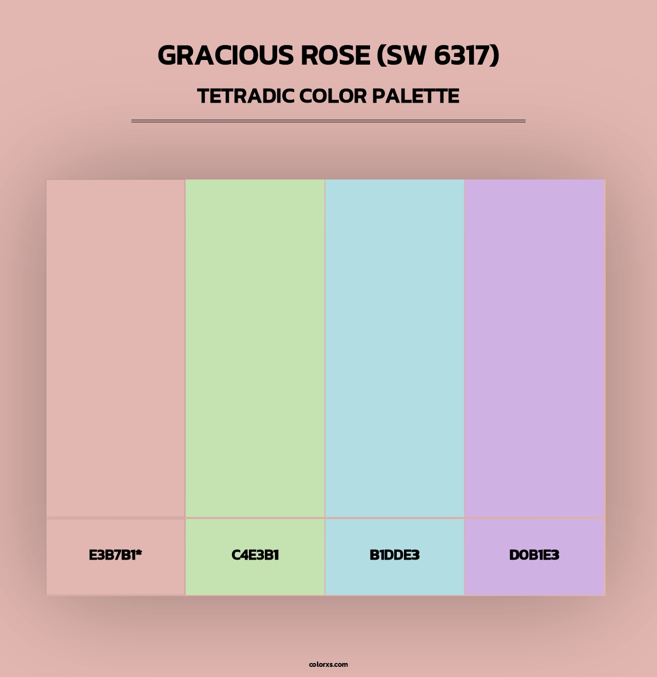 Gracious Rose (SW 6317) - Tetradic Color Palette