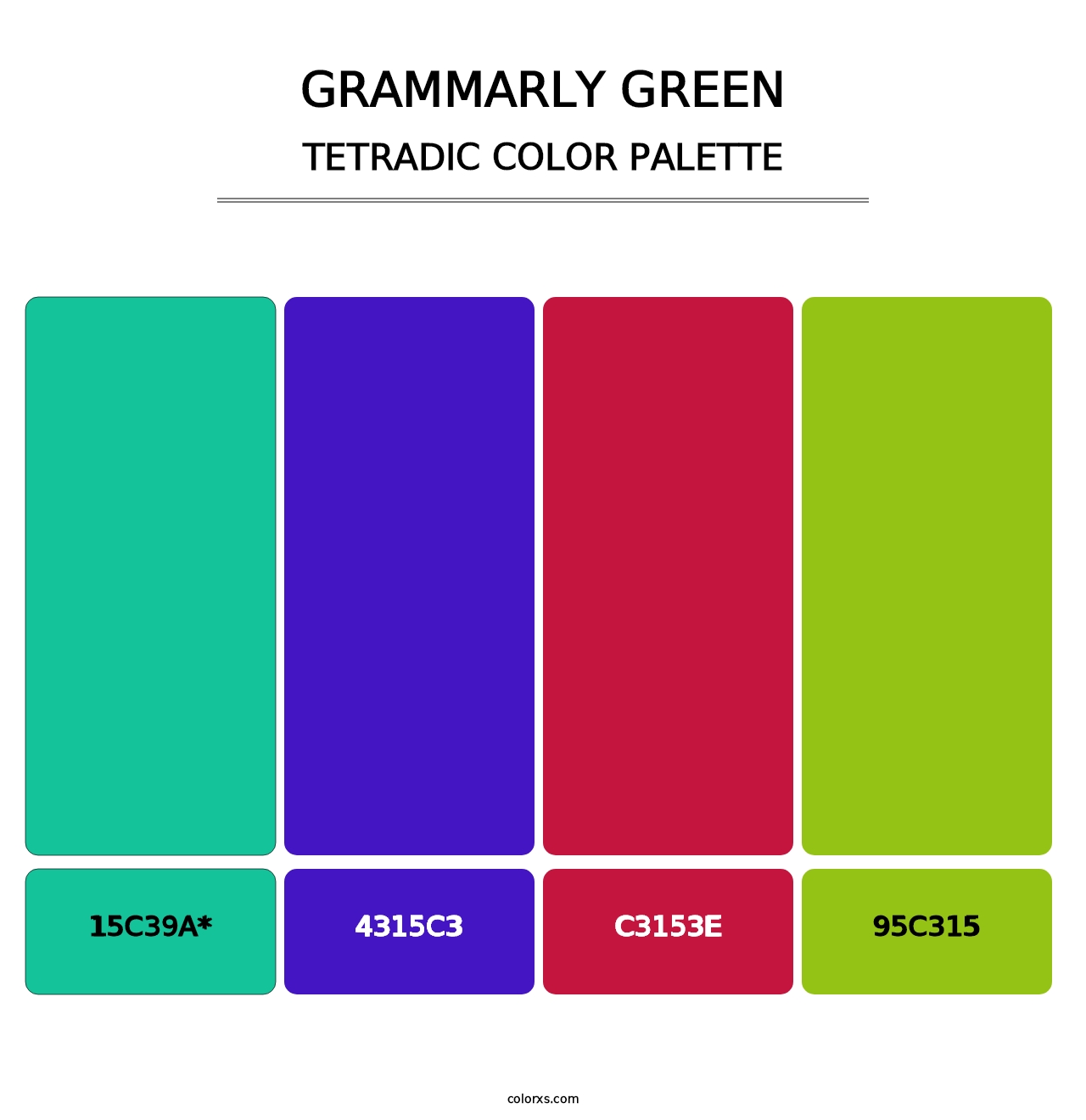 Grammarly Green - Tetradic Color Palette