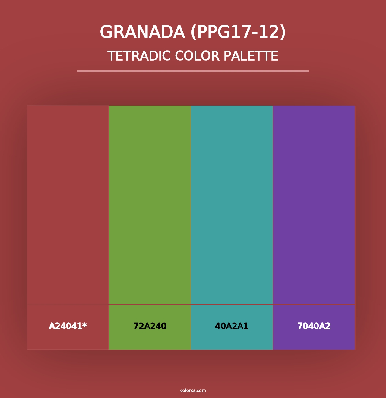 Granada (PPG17-12) - Tetradic Color Palette