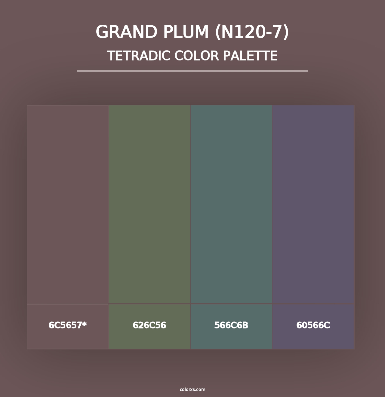 Grand Plum (N120-7) - Tetradic Color Palette