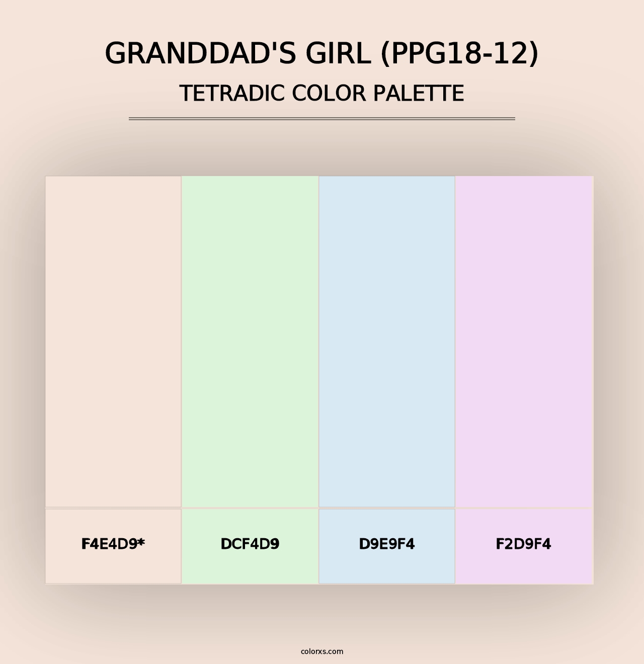 Granddad's Girl (PPG18-12) - Tetradic Color Palette