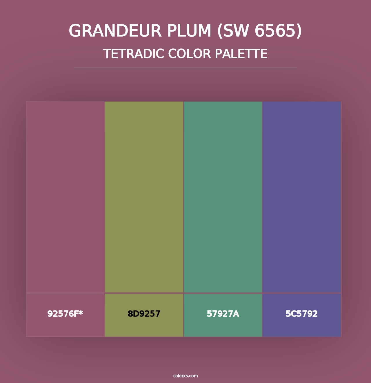 Grandeur Plum (SW 6565) - Tetradic Color Palette