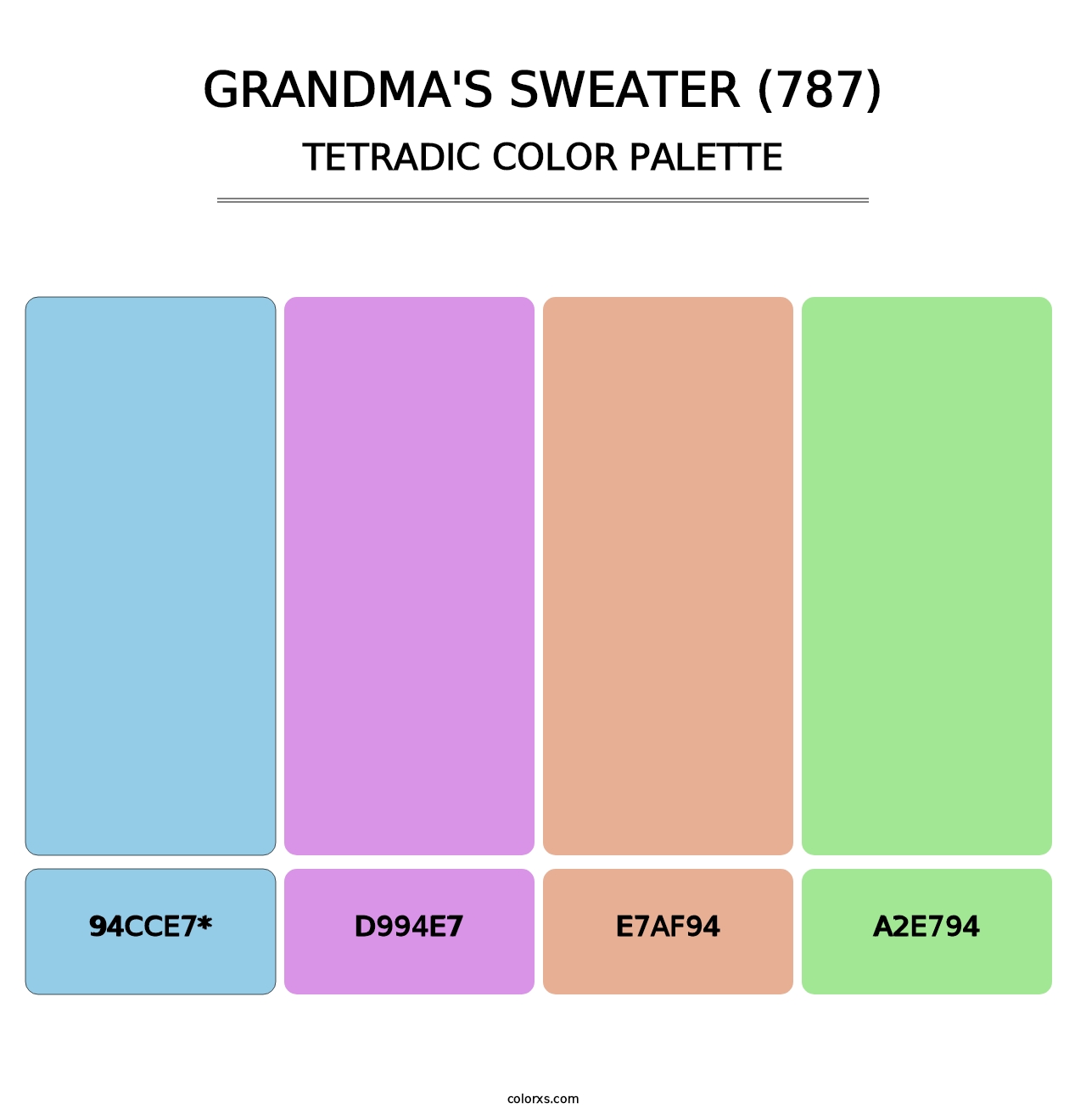 Grandma's Sweater (787) - Tetradic Color Palette