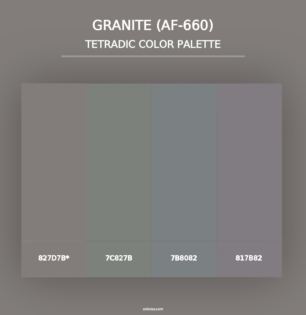 Granite (AF-660) - Tetradic Color Palette