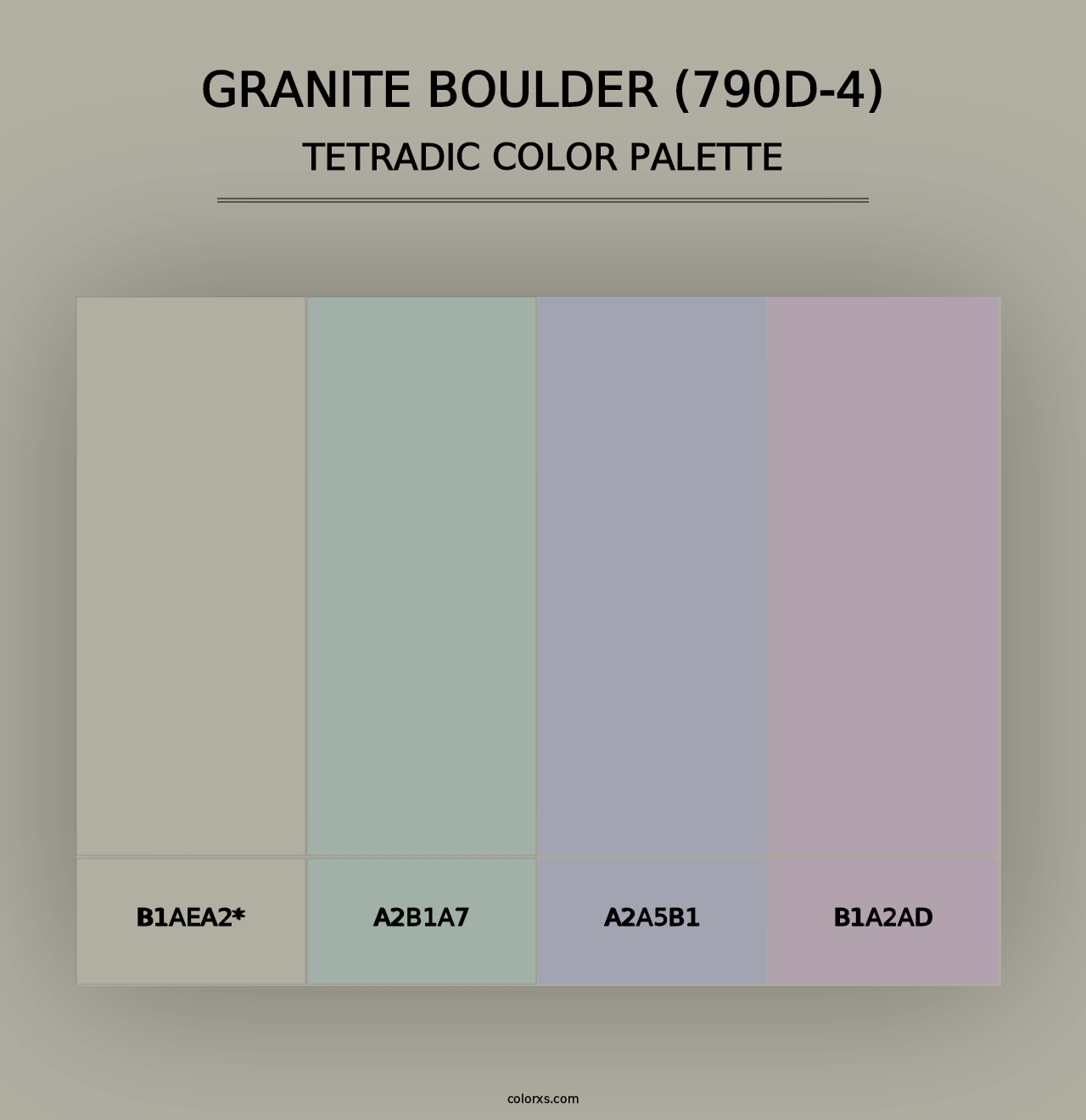 Granite Boulder (790D-4) - Tetradic Color Palette