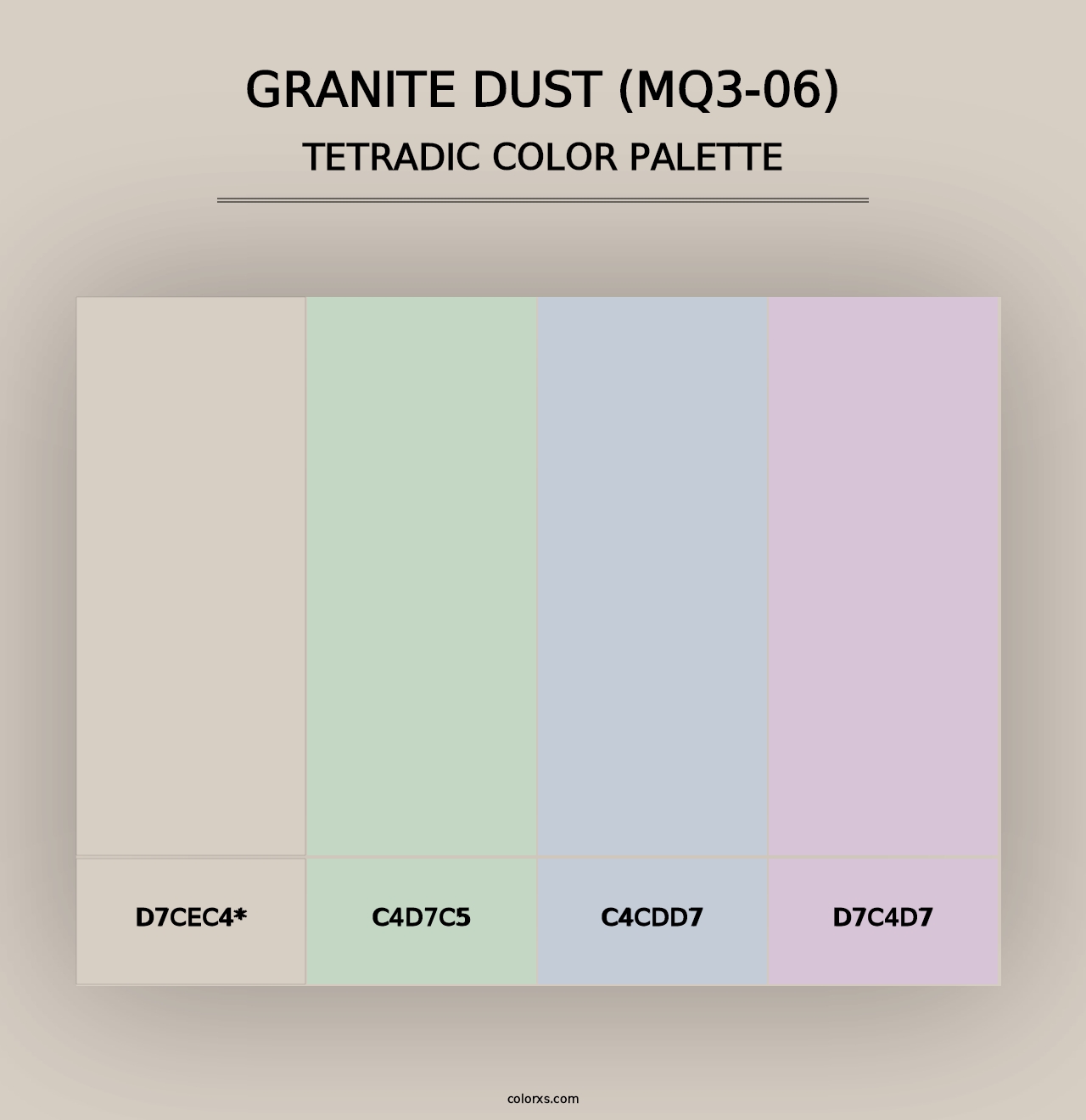 Granite Dust (MQ3-06) - Tetradic Color Palette