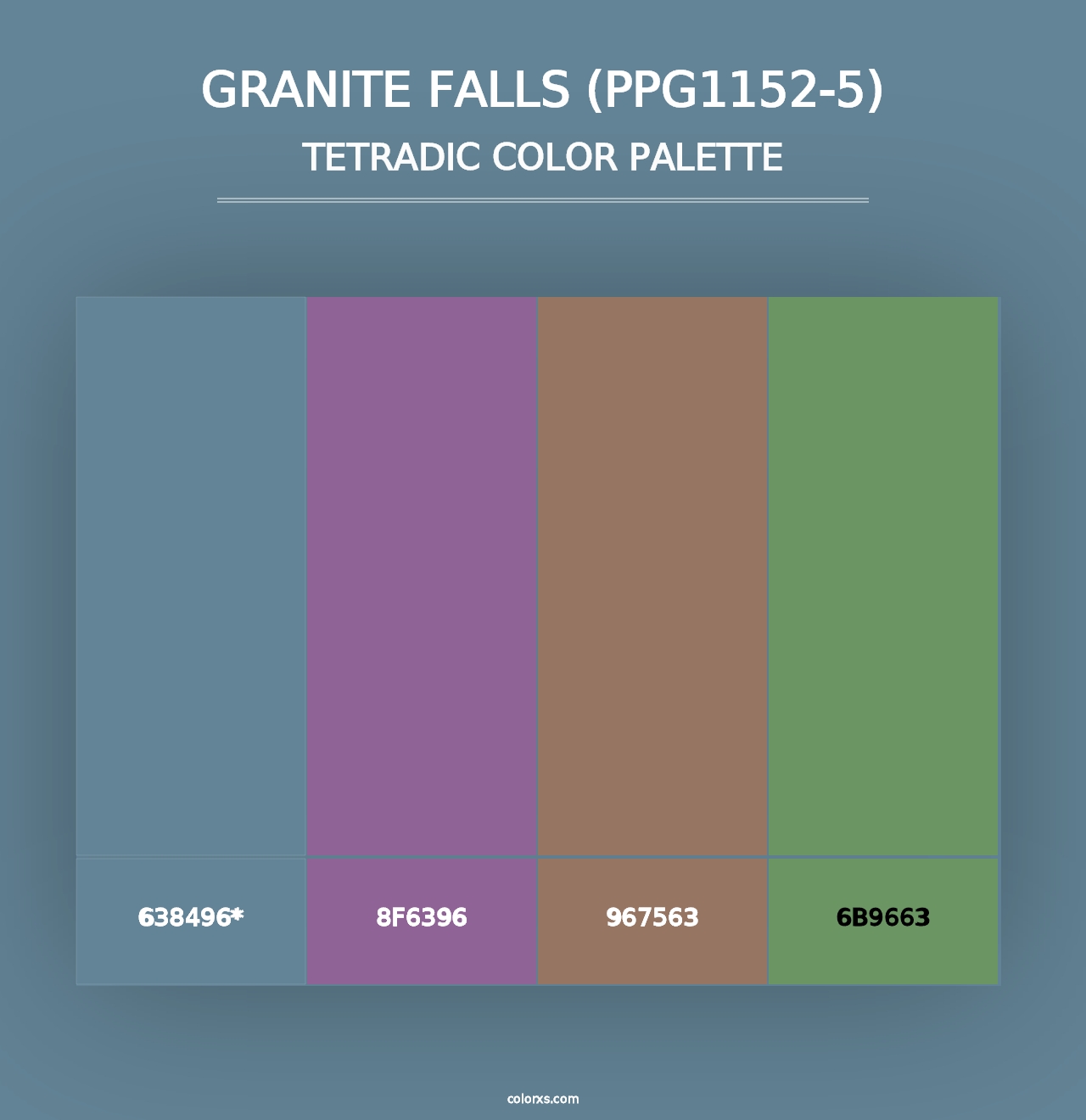 Granite Falls (PPG1152-5) - Tetradic Color Palette