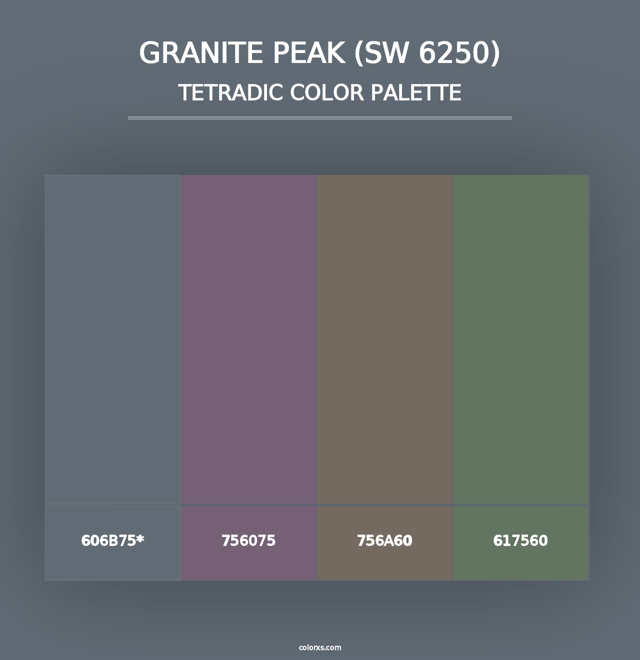 Granite Peak (SW 6250) - Tetradic Color Palette