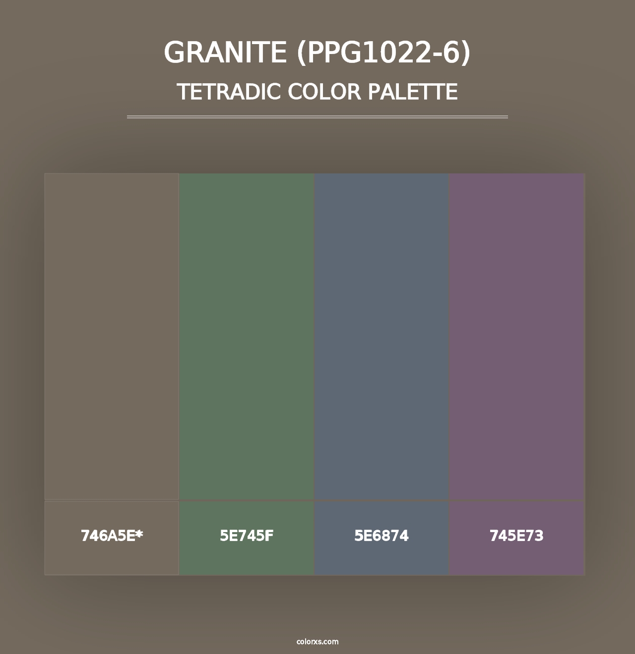 Granite (PPG1022-6) - Tetradic Color Palette