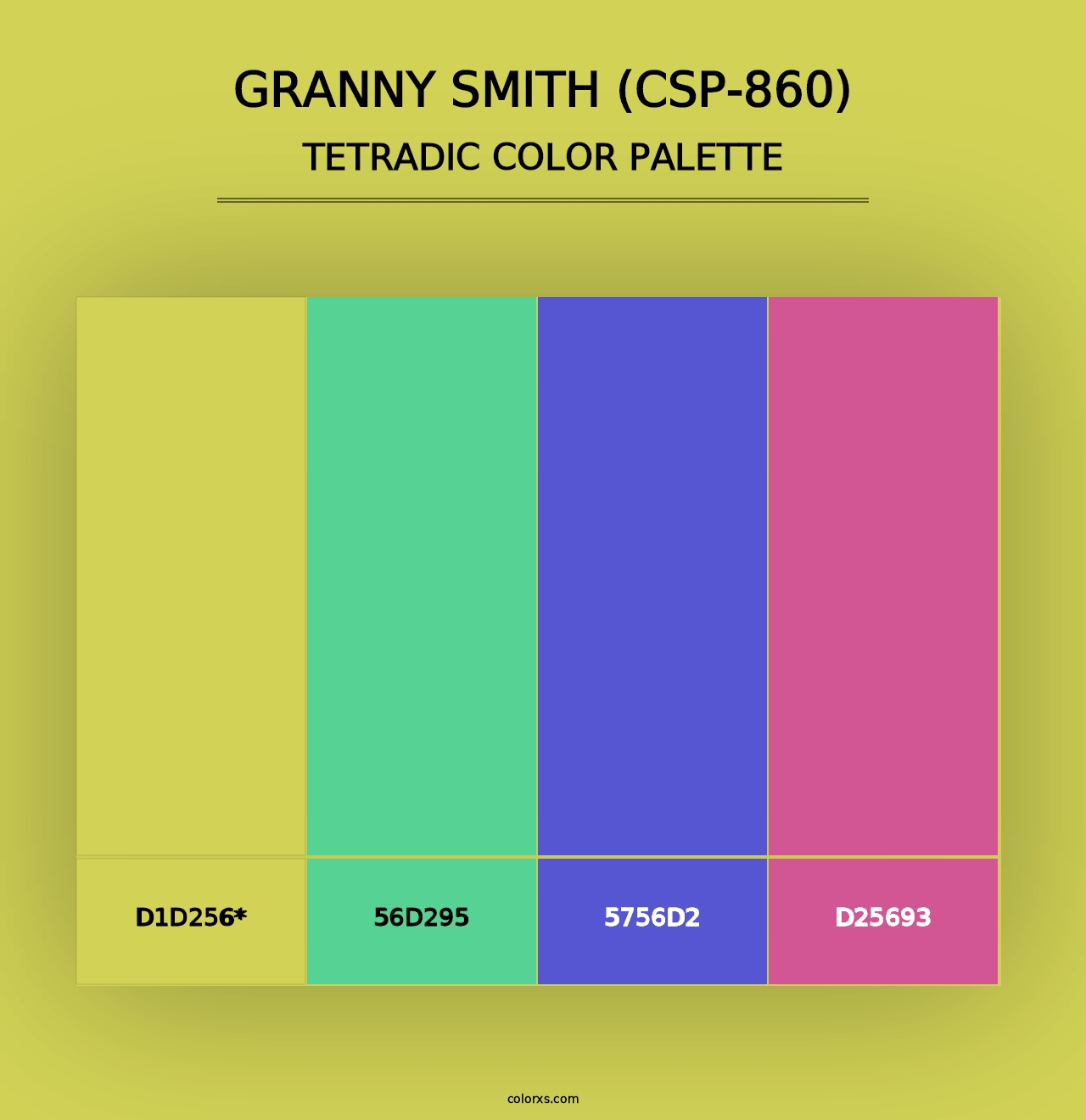 Granny Smith (CSP-860) - Tetradic Color Palette