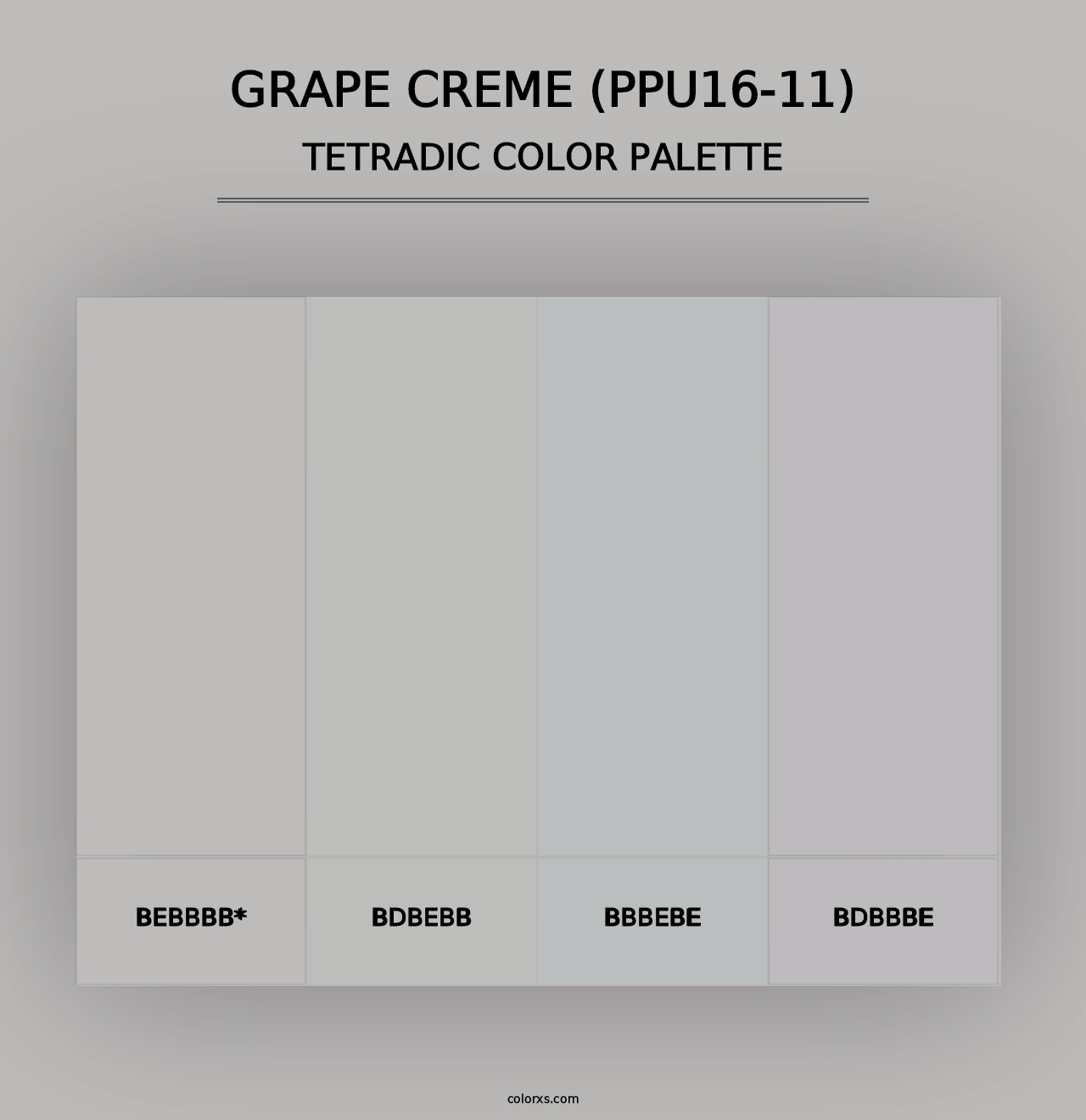 Grape Creme (PPU16-11) - Tetradic Color Palette