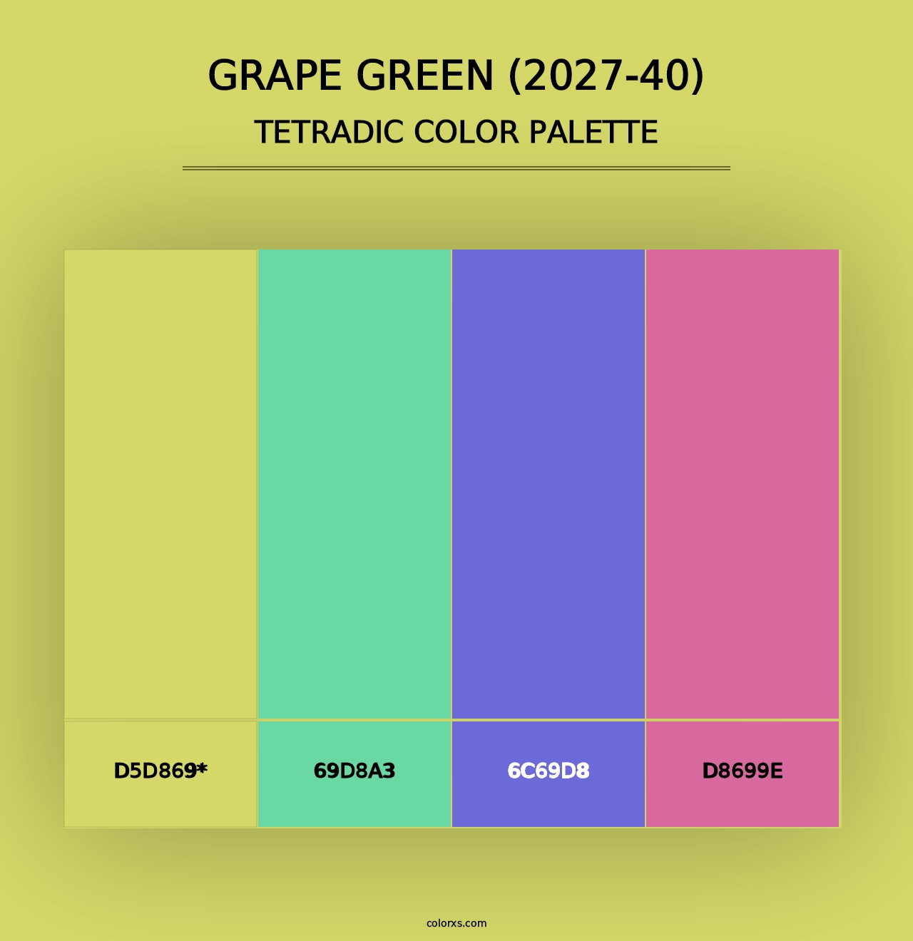 Grape Green (2027-40) - Tetradic Color Palette