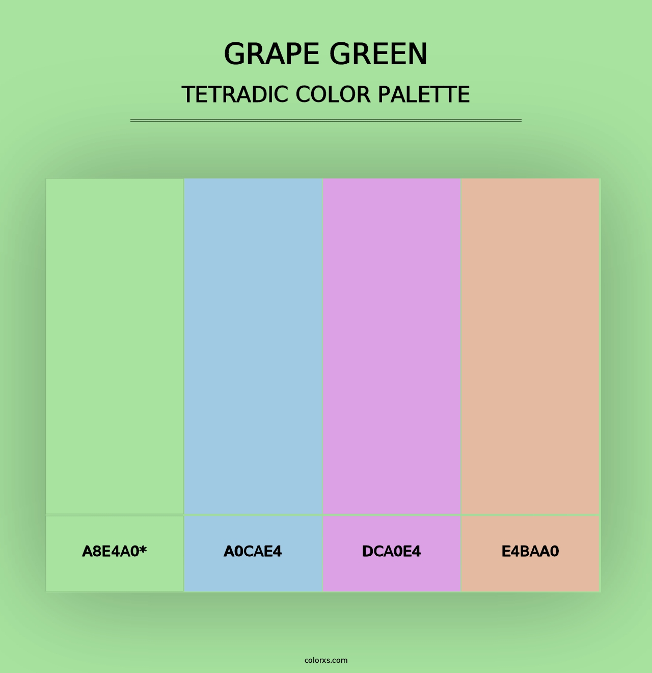 Grape Green - Tetradic Color Palette