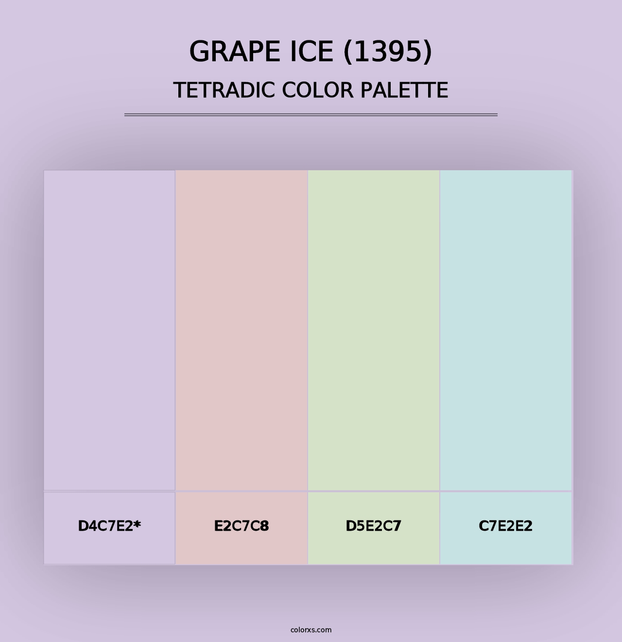 Grape Ice (1395) - Tetradic Color Palette