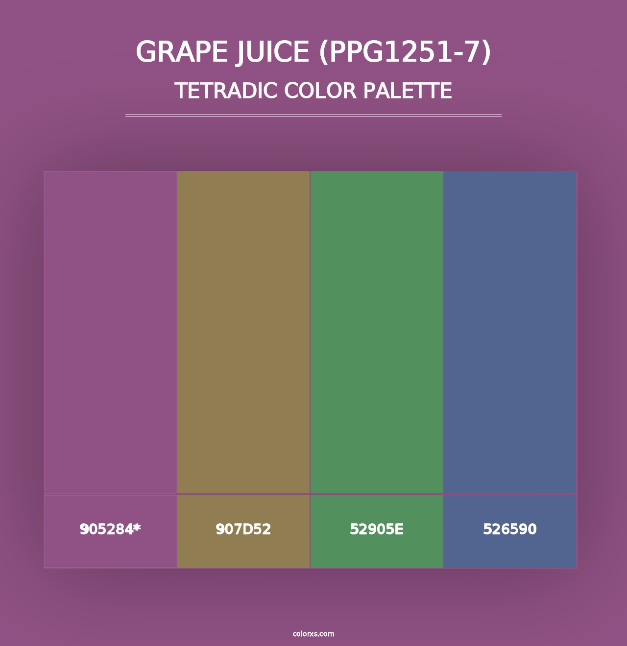 Grape Juice (PPG1251-7) - Tetradic Color Palette