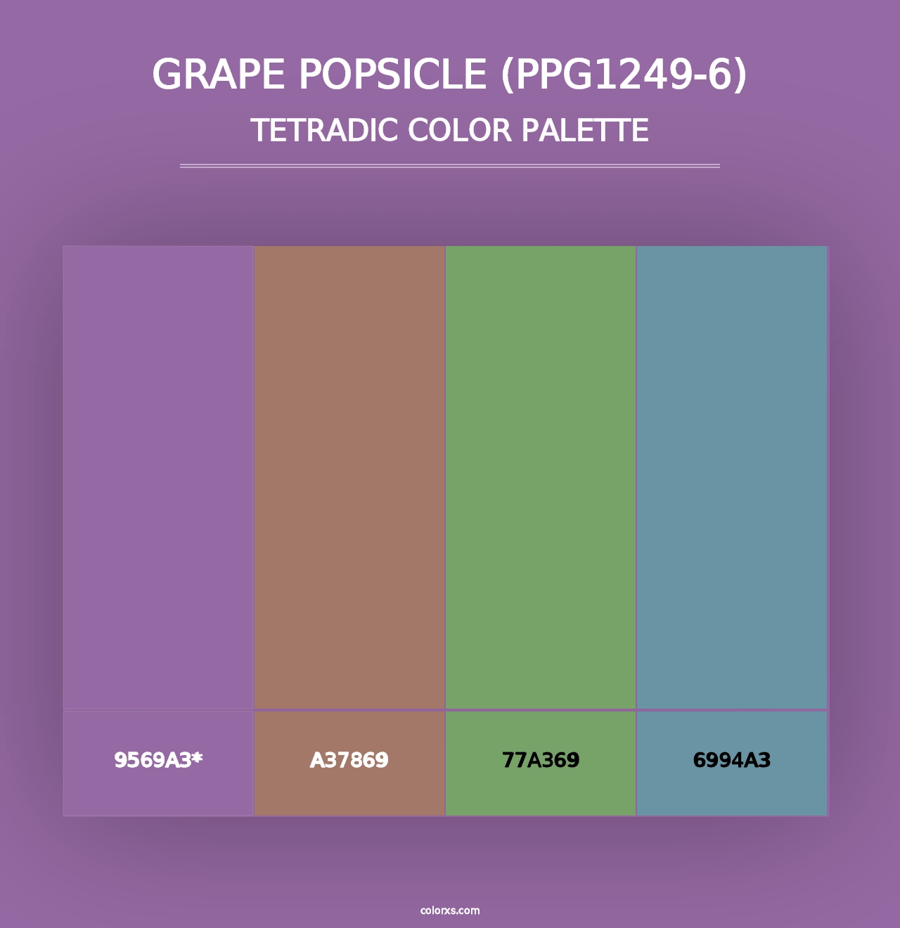 Grape Popsicle (PPG1249-6) - Tetradic Color Palette