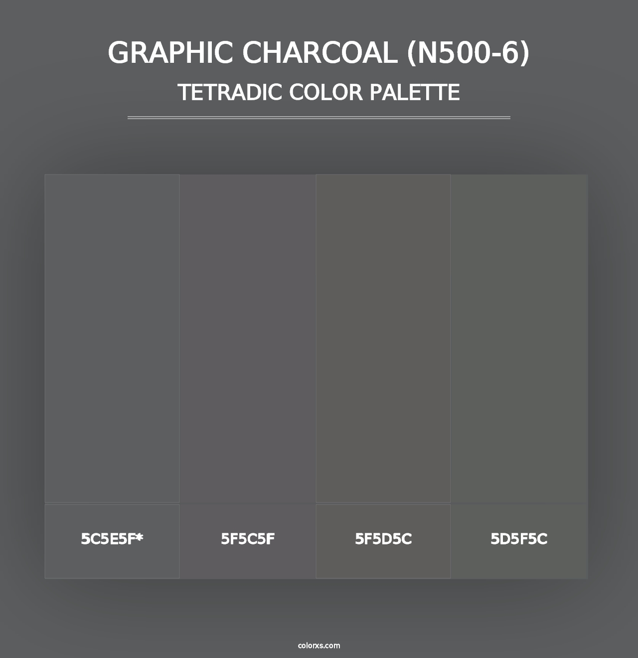 Graphic Charcoal (N500-6) - Tetradic Color Palette